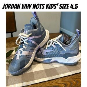 Air Jordan Why Not Zer0.4 Youth Size 4.5 – Blue & Purple – Like New